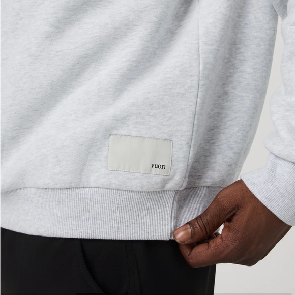 Vuori Restore Oversized Crew 2.0, Pale Heather Grey Crewneck Sweatshirt - Picture 7 of 7
